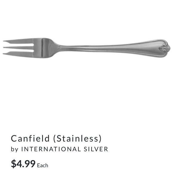 International Silver Canfield 10 stainless Forks appetizer cocktail - Picture 9 of 13